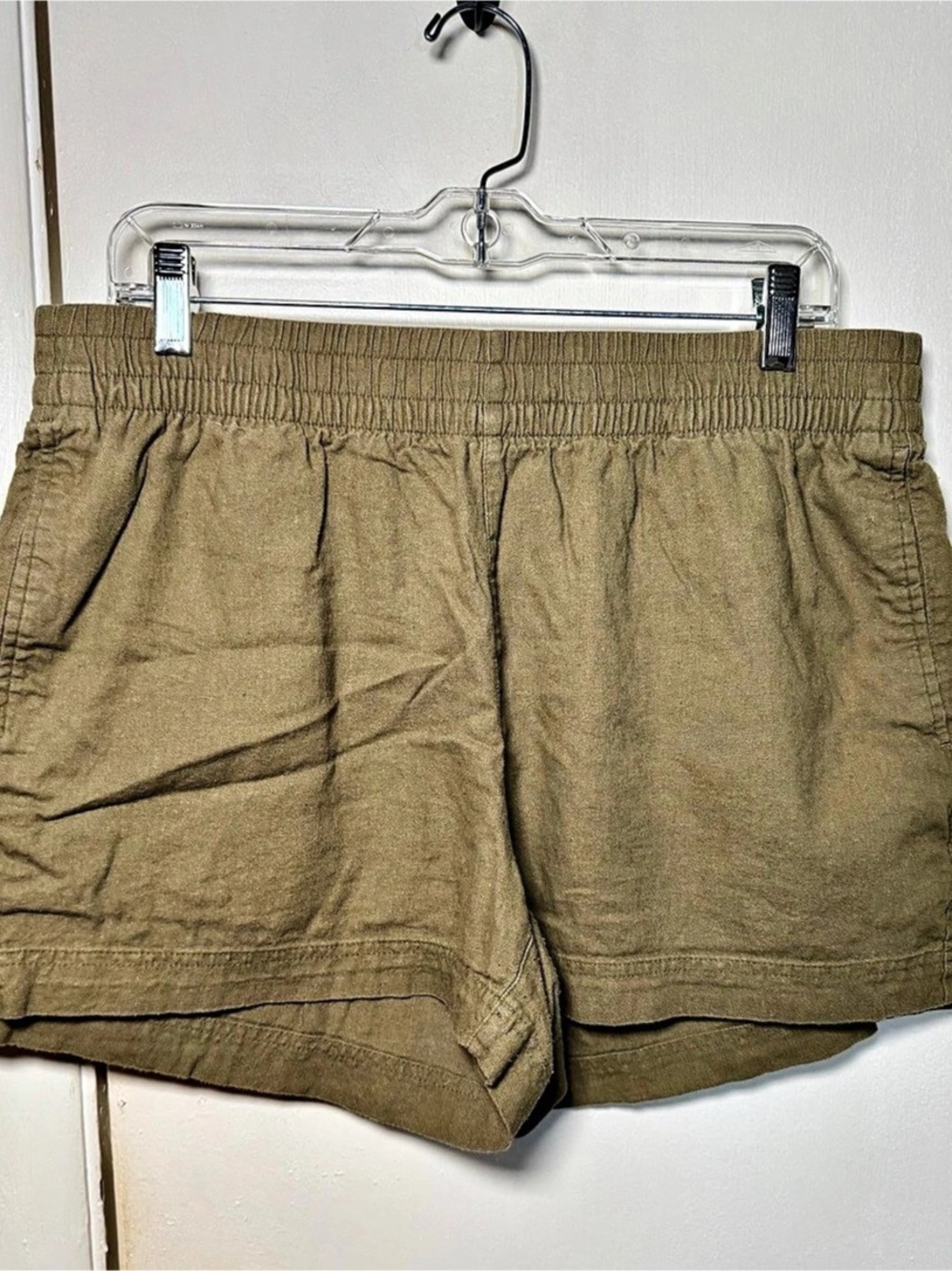 Old Navy High-Waisted Linen-Blend Pull-On Shorts, Brown L